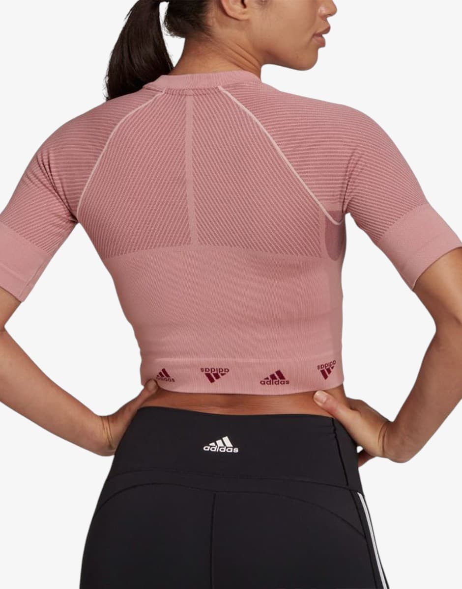 ADIDAS Versatile Aeroknit Tee Pink — снимка 2