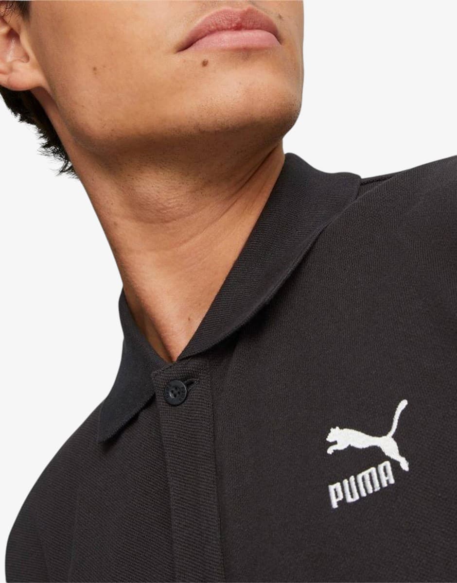PUMA Classics Pique Shirt Black — снимка 3
