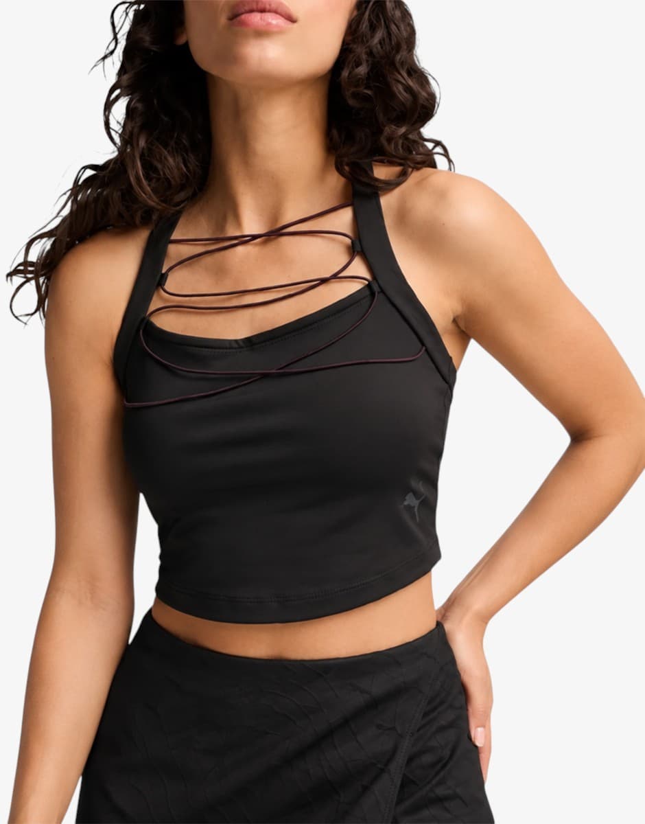 PUMA Dare To Crop Top All Black — снимка 4