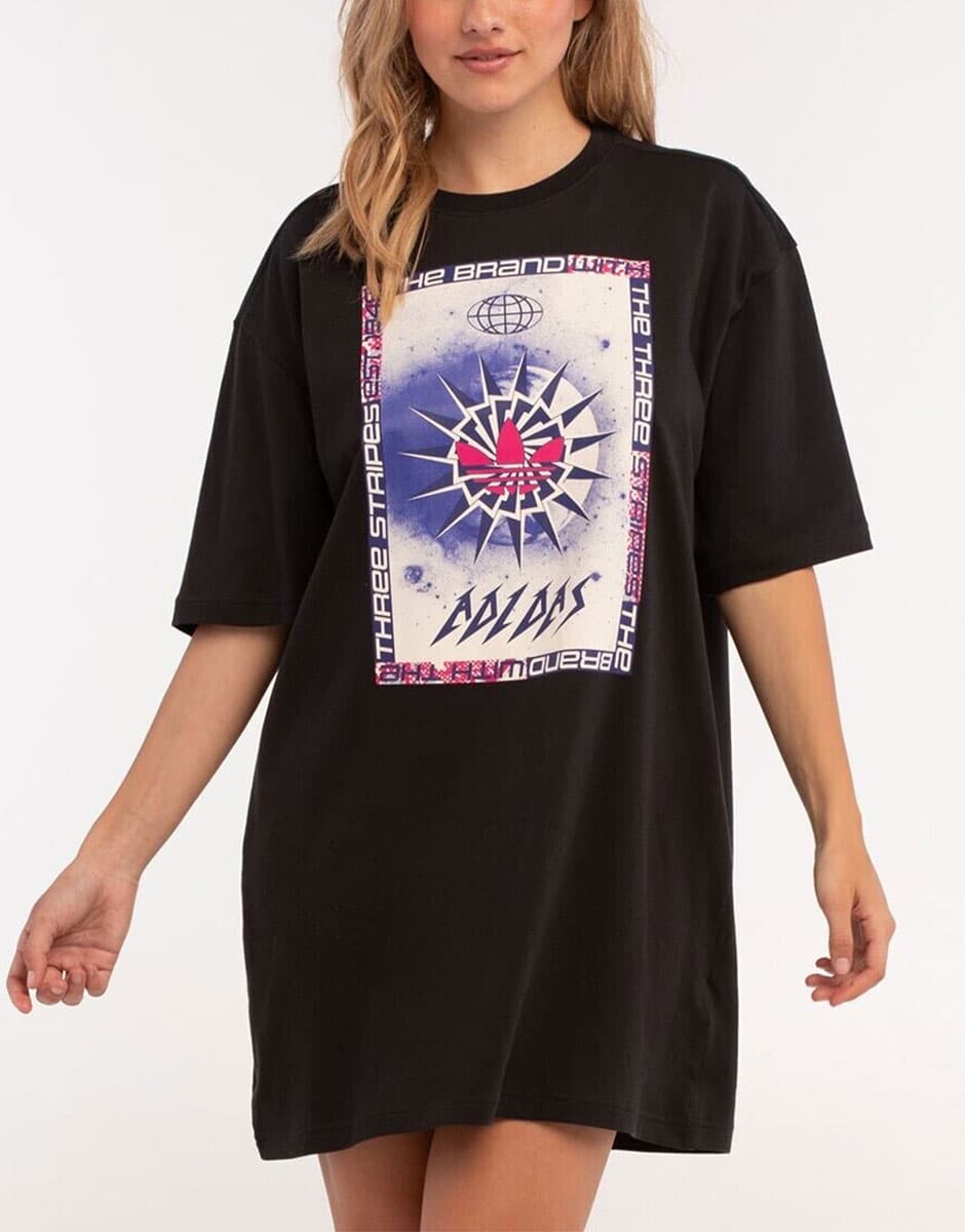 ADIDAS Originals Tee Dress Black — снимка 3