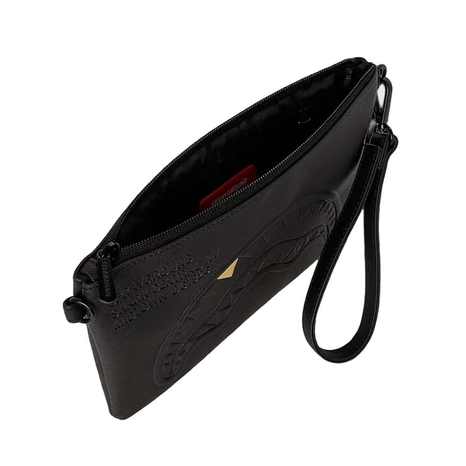 Чанта SPRAYGROUND BLACKED OUT EMBOSSED GOLD TOOTH CROSSOVER CLUTCH — view 3