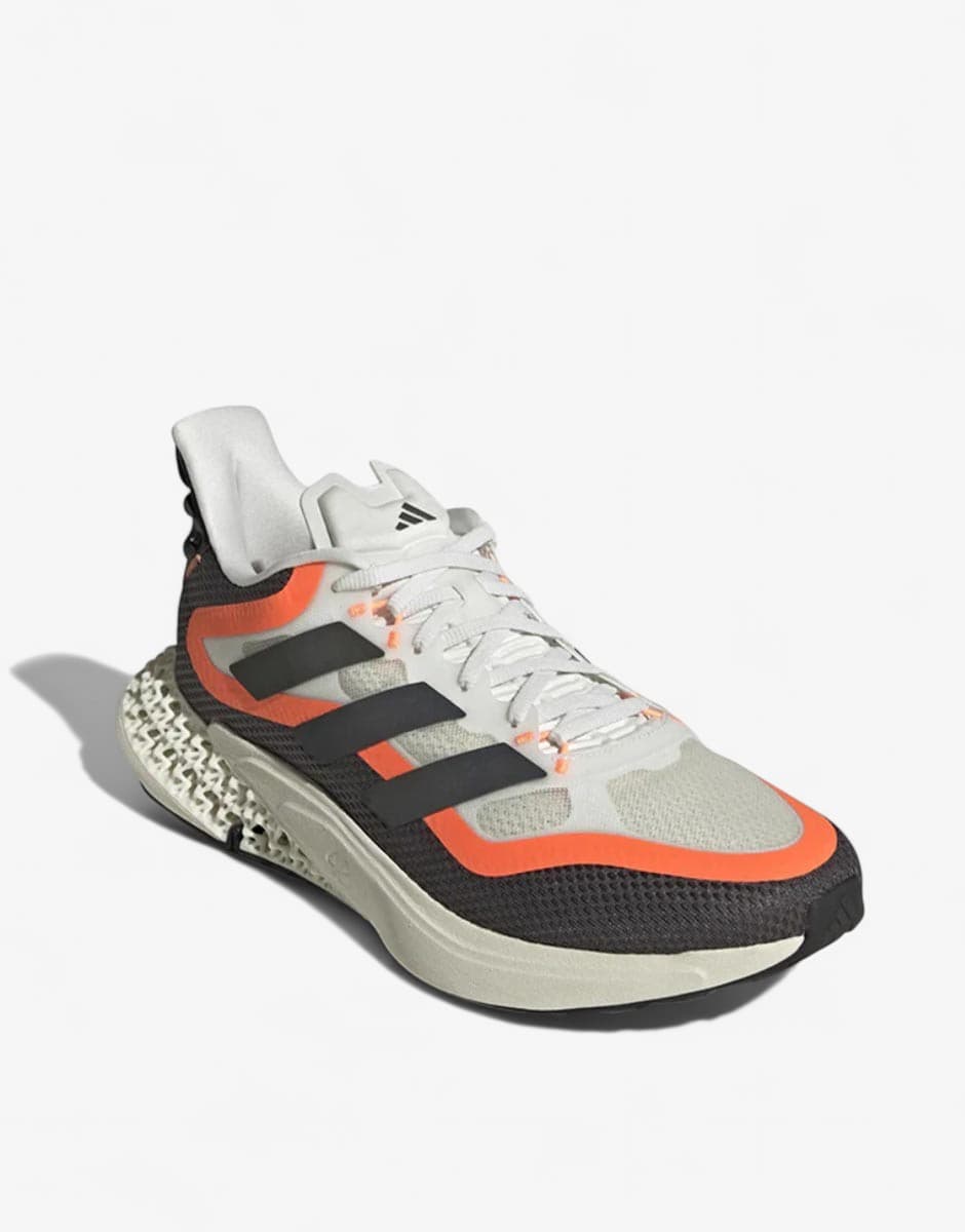 ADIDAS 4DFwd Pulse 2 Running Shoes White/Night Metallic/Orange — view 3