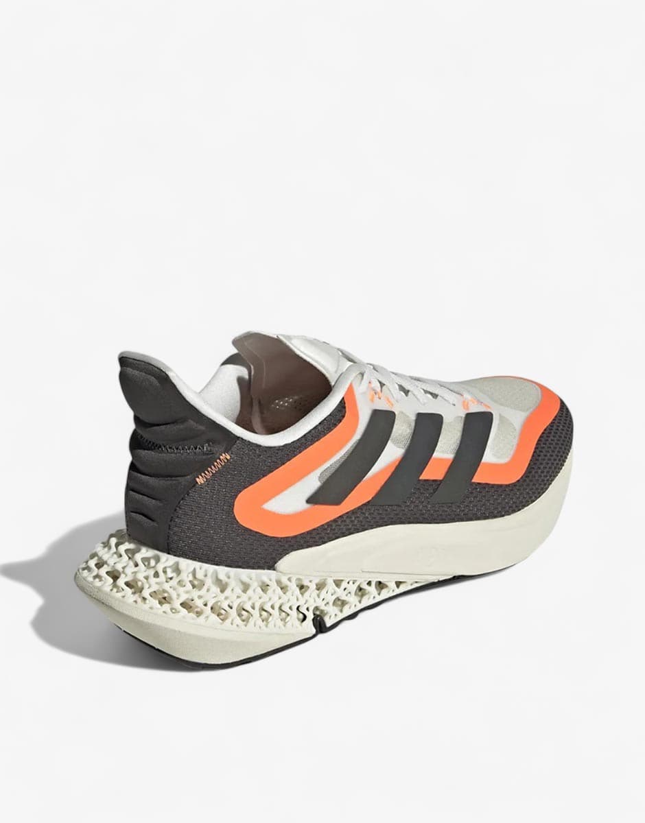 ADIDAS 4DFwd Pulse 2 Running Shoes White/Night Metallic/Orange — view 4