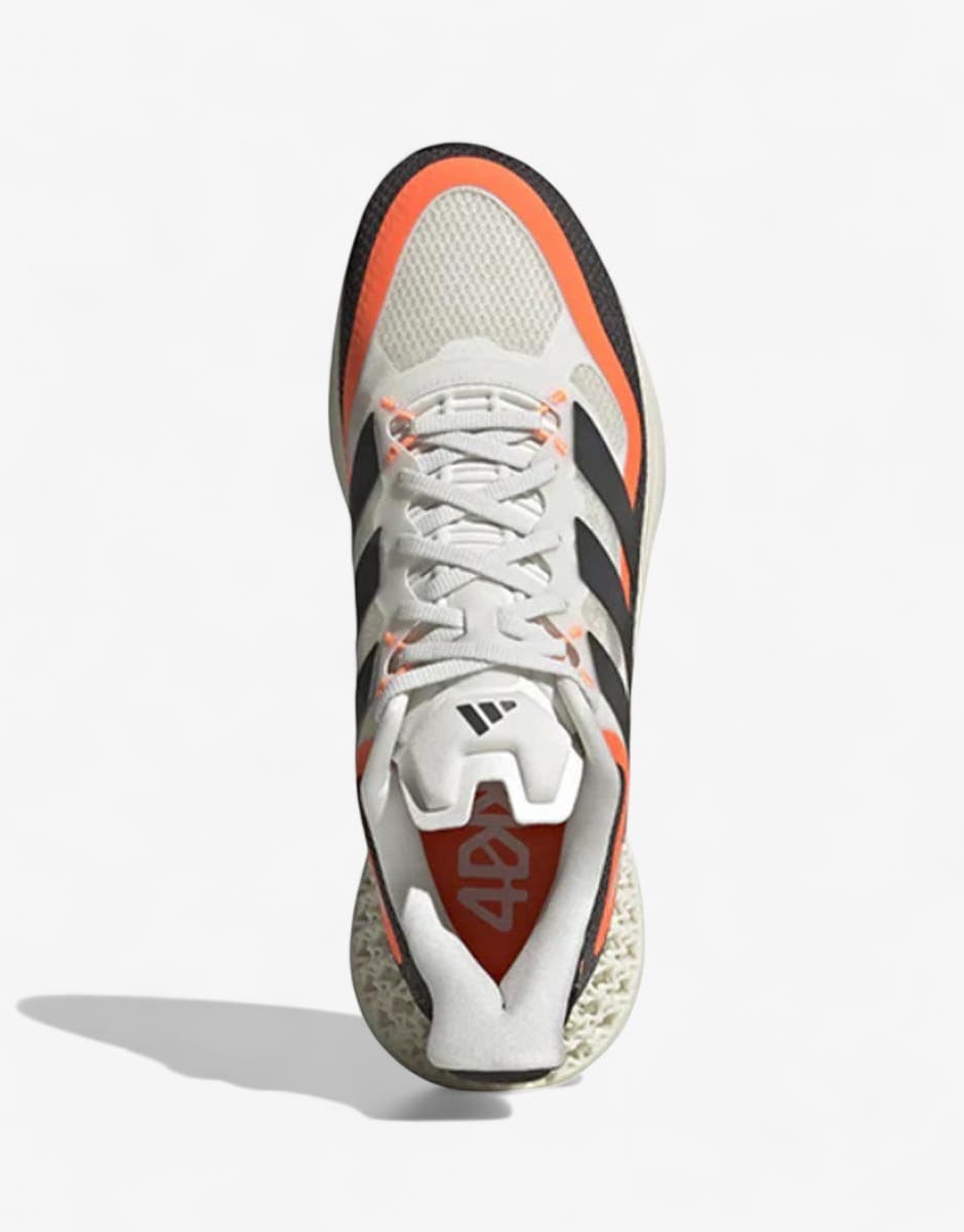 ADIDAS 4DFwd Pulse 2 Running Shoes White/Night Metallic/Orange — view 5