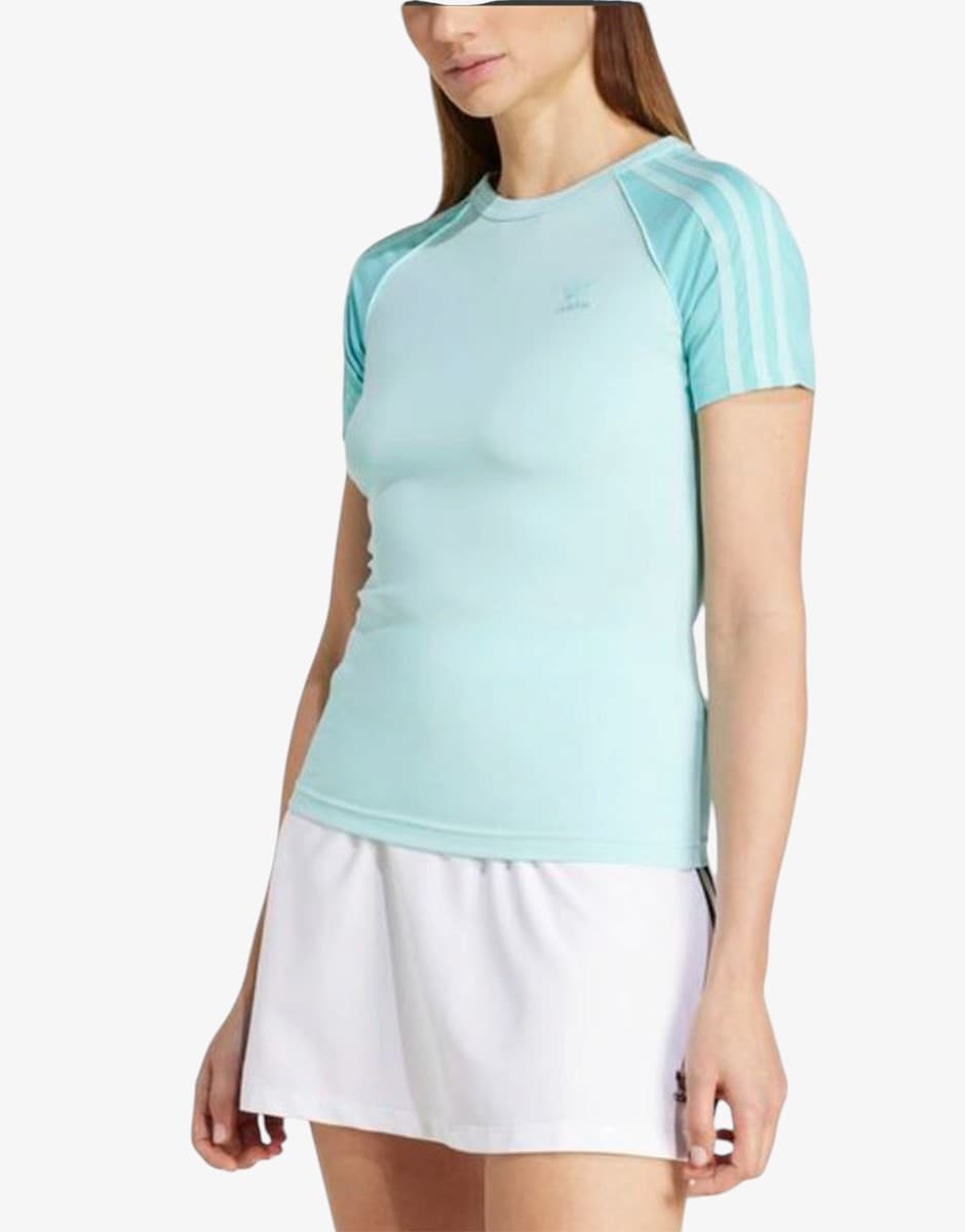 ADIDAS Adicolor 3-Stripes Raglan Slim Tee Blue