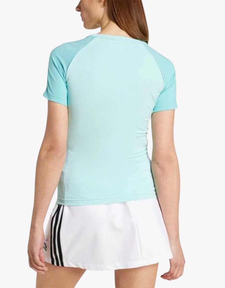 ADIDAS Adicolor 3-Stripes Raglan Slim Tee Blue — снимка 2