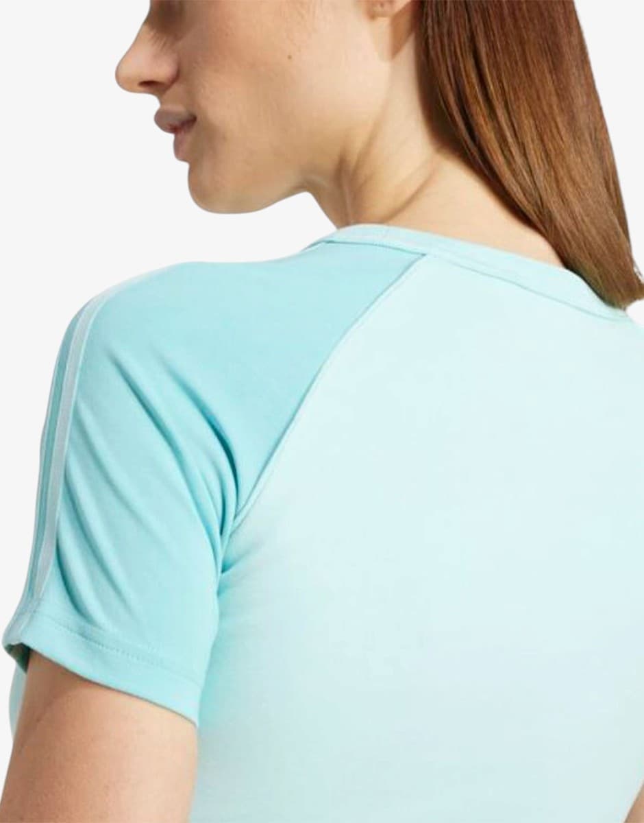 ADIDAS Adicolor 3-Stripes Raglan Slim Tee Blue — снимка 4