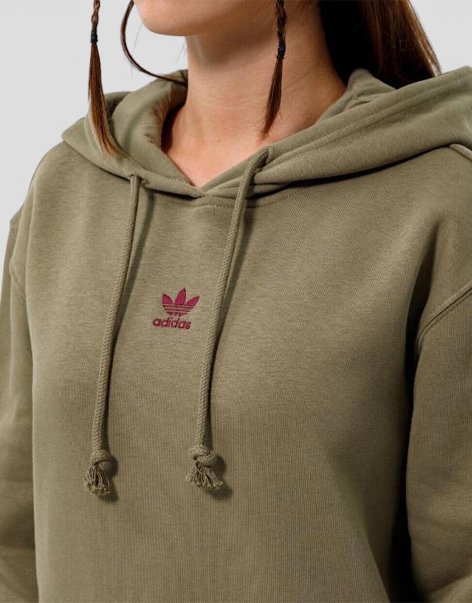 ADIDAS Adicolor Essentials Fleece Hoodie Green — снимка 3