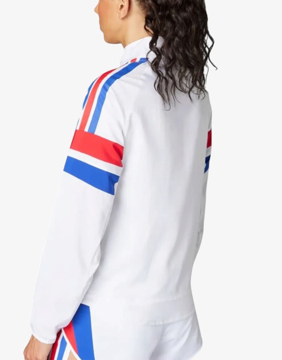 ADIDAS Adizero Retro Running Jacket White/Multicolor — снимка 2