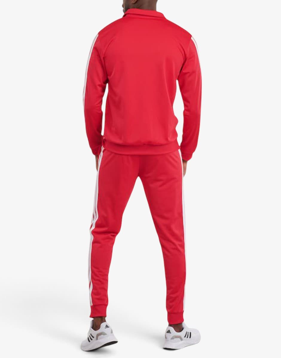 ADIDAS Basic 3-stripes Trefoil Track Suit Red/White — снимка 2