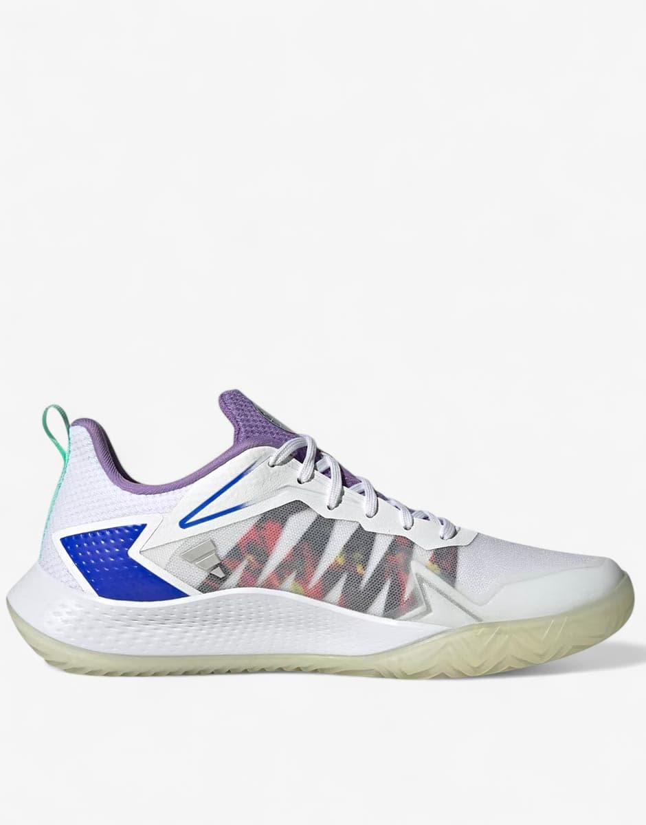 ADIDAS Defiant Speed Tennis Shoes White/Purple — view 2