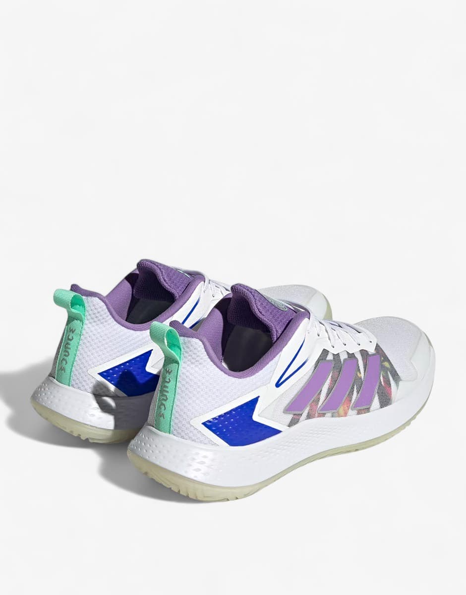 ADIDAS Defiant Speed Tennis Shoes White/Purple — view 4