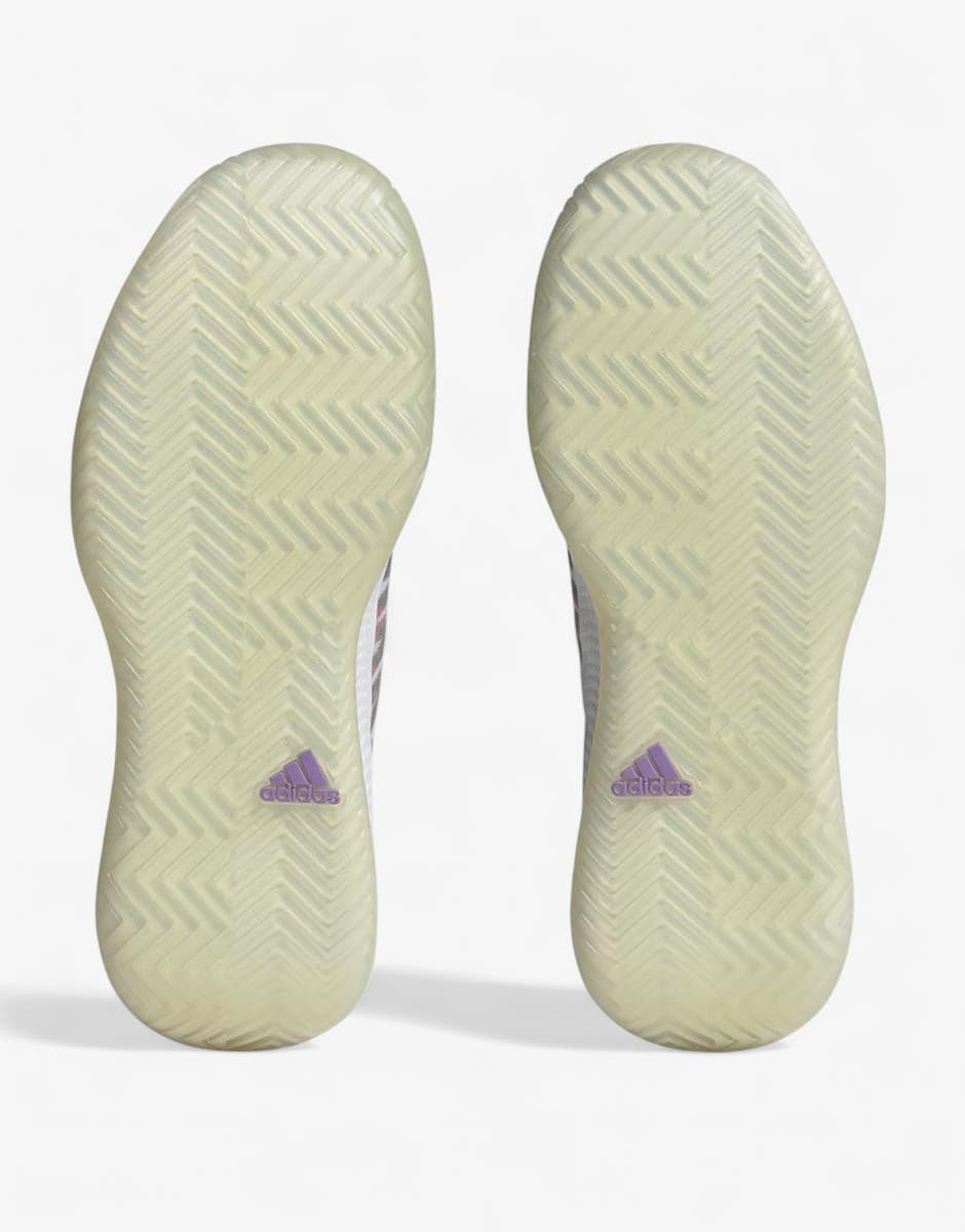 ADIDAS Defiant Speed Tennis Shoes White/Purple — view 6
