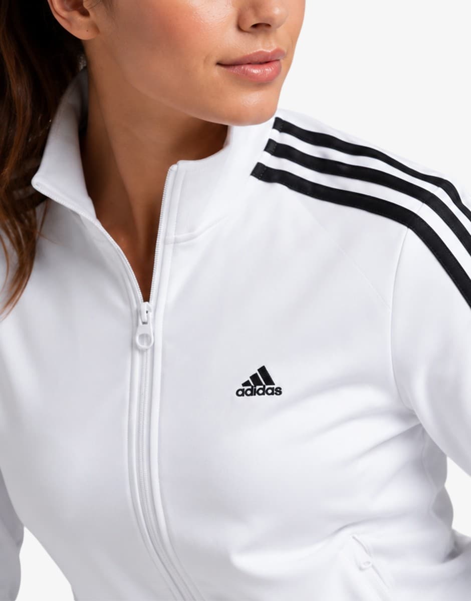 ADIDAS Ess 3S Knit Tracksuit White — view 4
