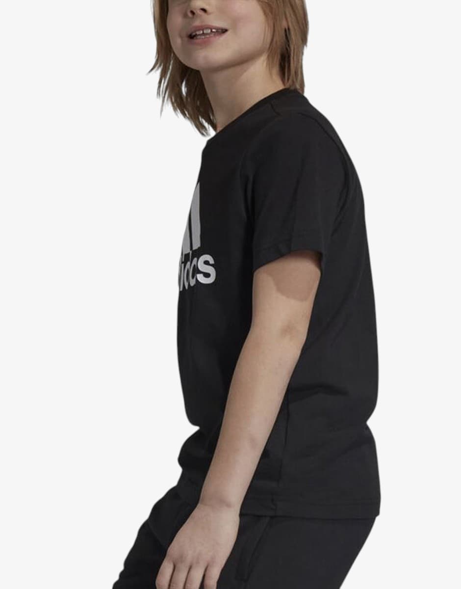 ADIDAS Essentials Big Logo Cotton Tee Black — снимка 3