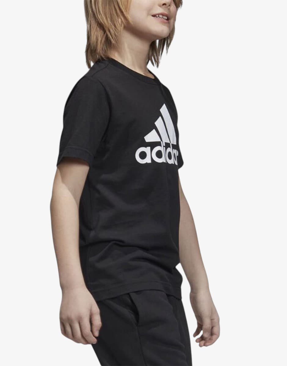 ADIDAS Essentials Big Logo Cotton Tee Black — снимка 4