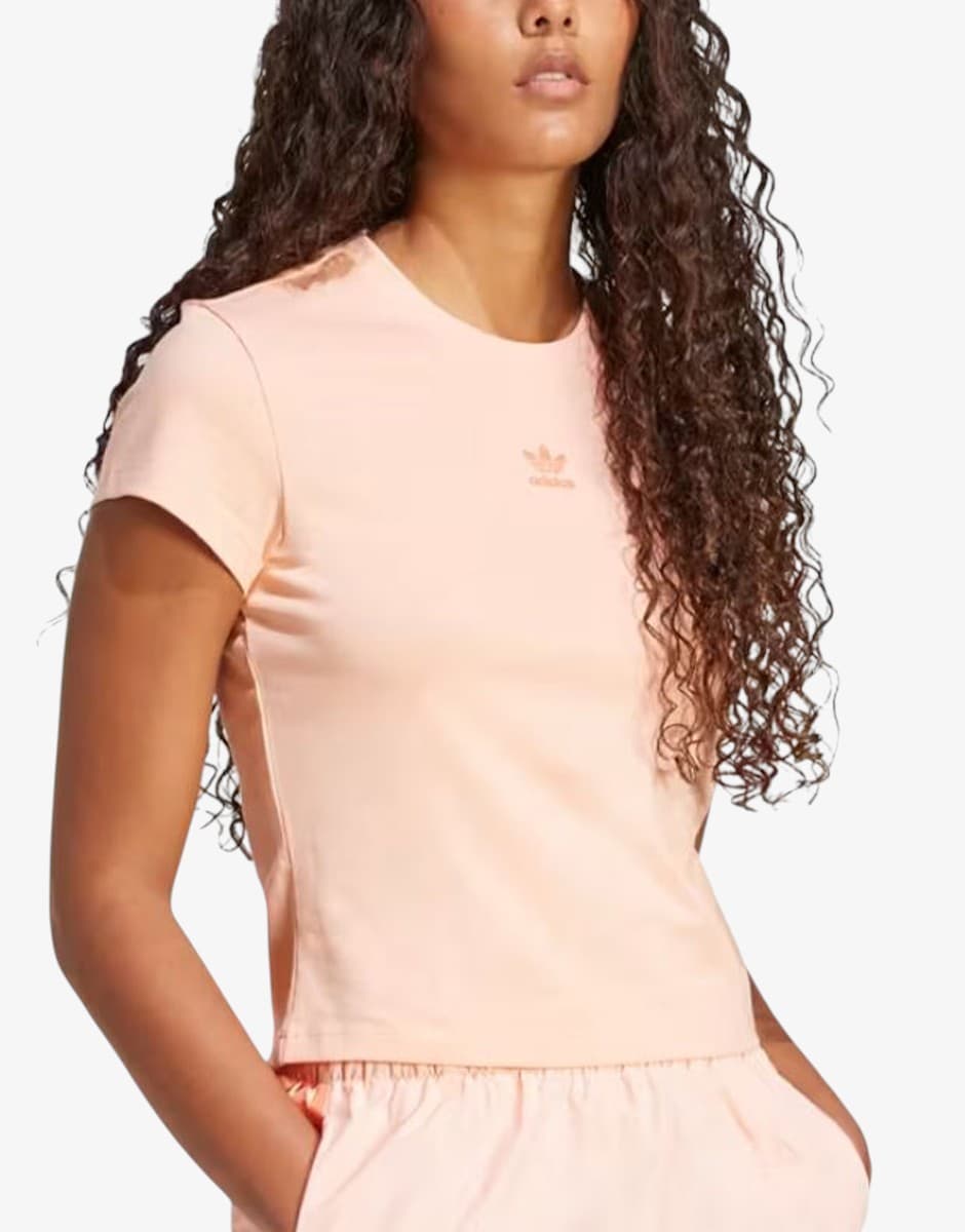 ADIDAS Essentials Slim Tee Glow Pink — view 3