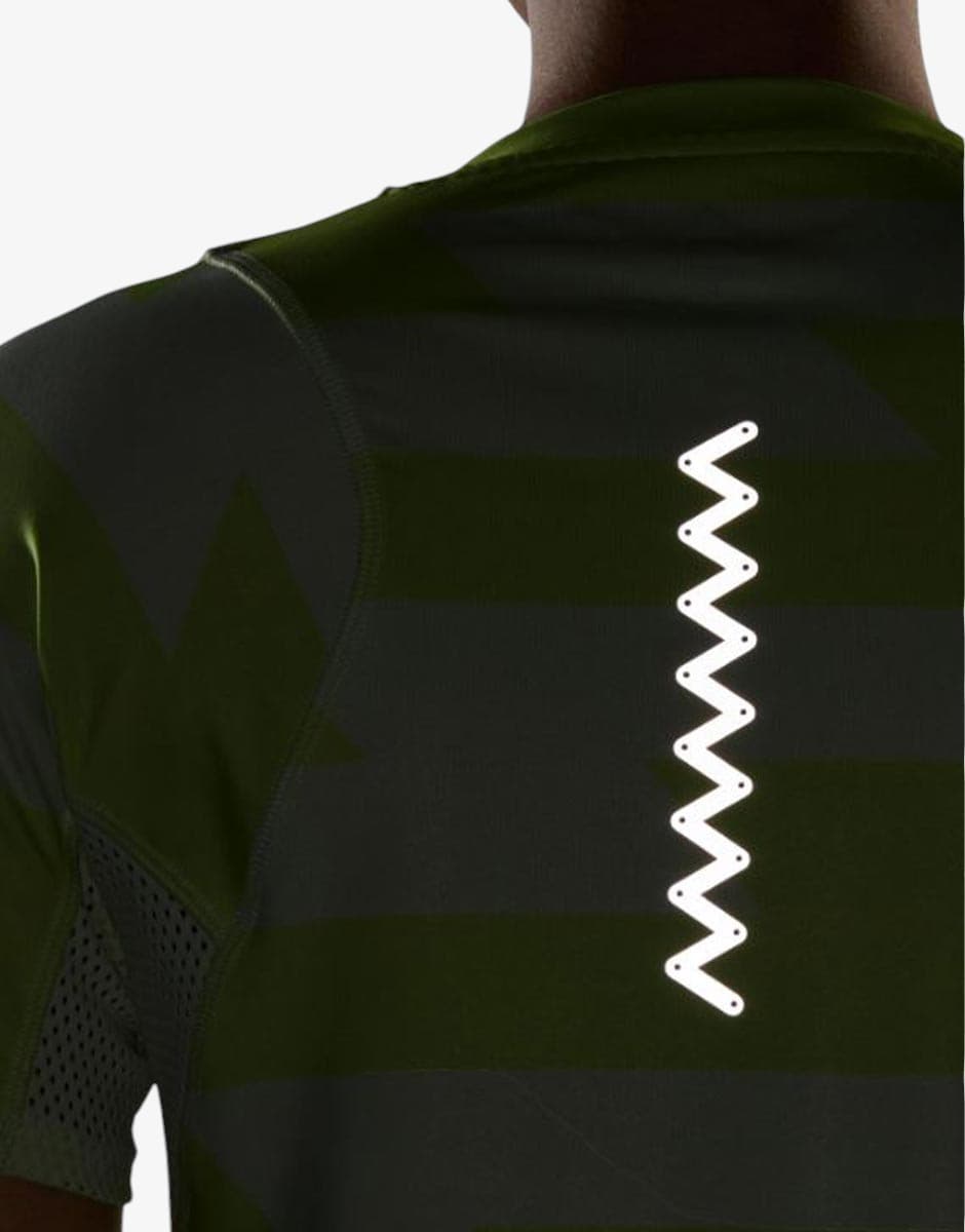 ADIDAS Fast Allover Print Tee Green/White — снимка 4