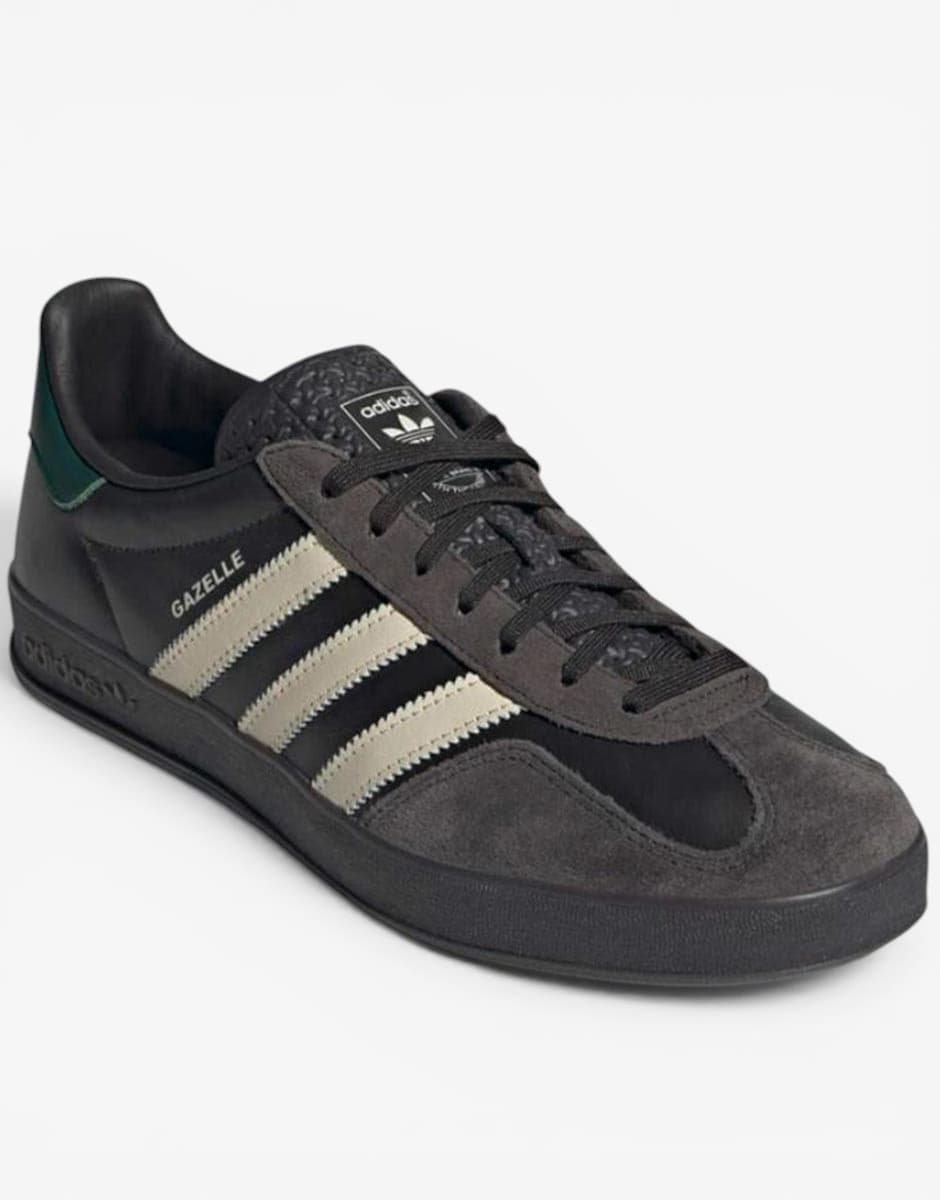 ADIDAS Gazelle Indoor Leather Shoes Black/Brown — снимка 3