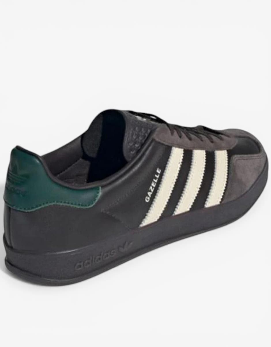 ADIDAS Gazelle Indoor Leather Shoes Black/Brown — снимка 4