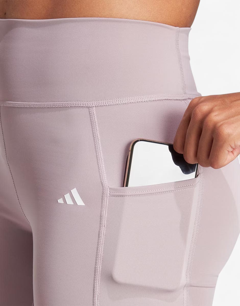 ADIDAS Optime Stash High-Waist Leggings Purple — снимка 3