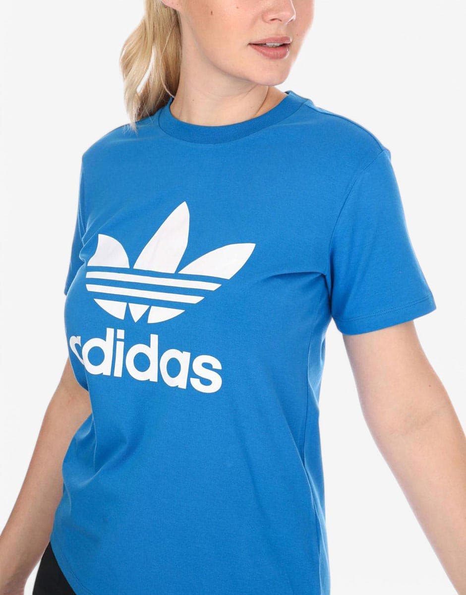 ADIDAS Originals Adicolor Classics Trefoil Tee Blue Bird — снимка 3