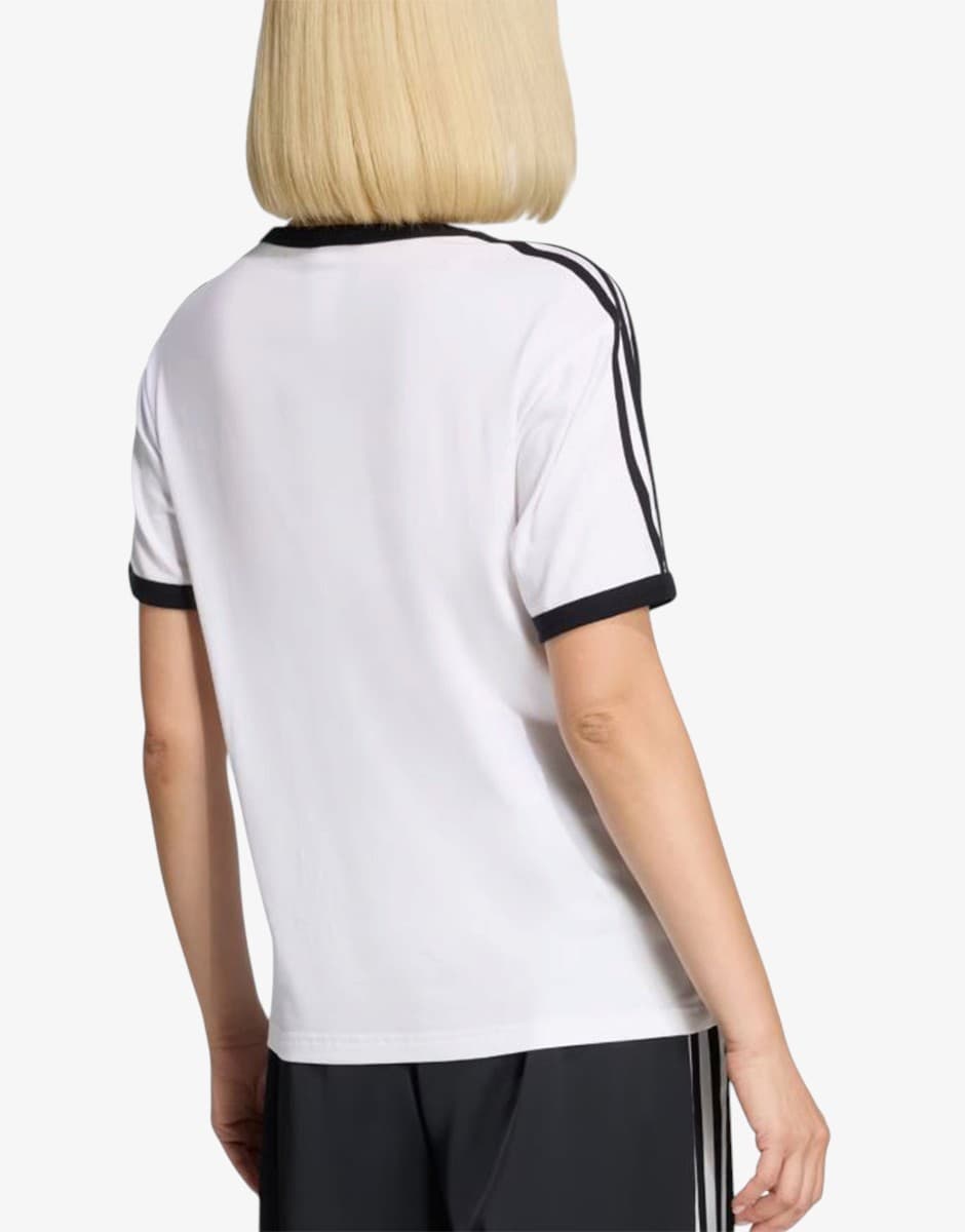 ADIDAS Originals Linear Logo 3-Stripes Tee In Cloud White — view 2