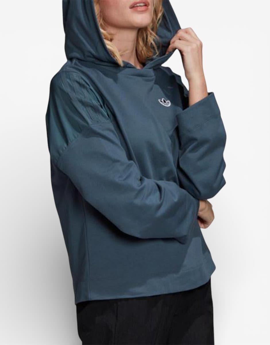ADIDAS Originals Solid Logo Hoodie Blue — view 3