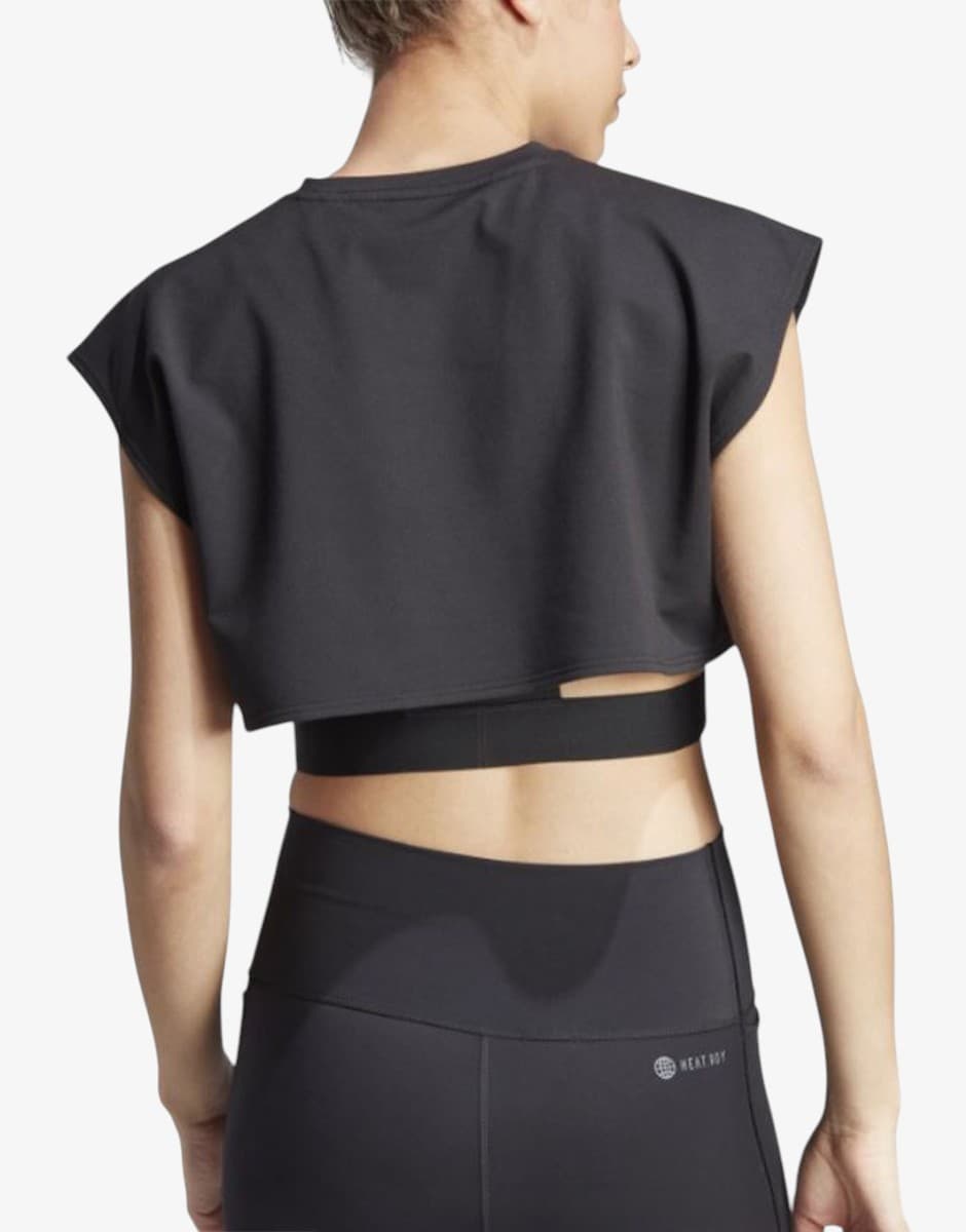 ADIDAS Power Aeroready Crop Sleeveless Tee Black — view 2