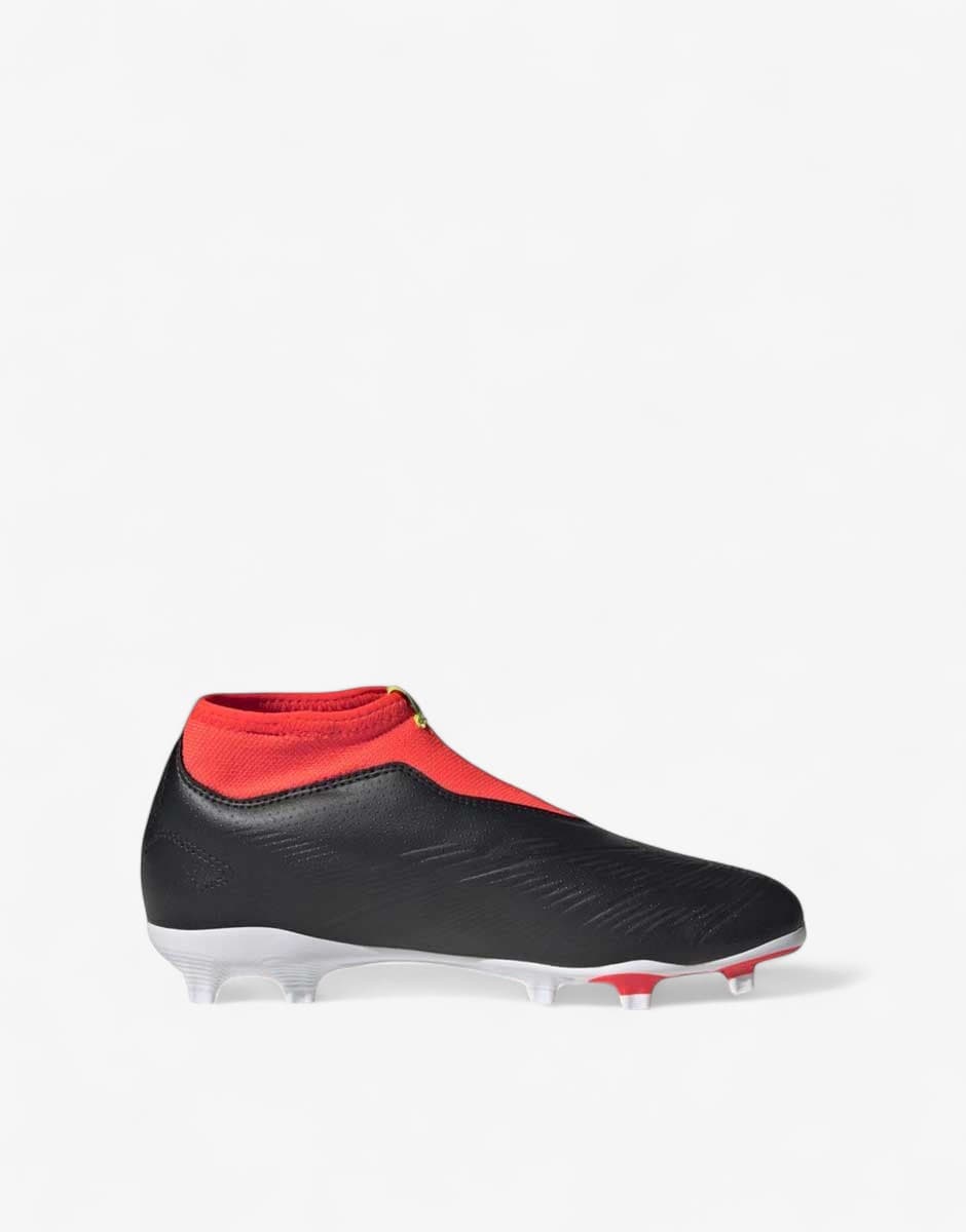 ADIDAS Predator 24 League Laceless Firm Ground Boots Black/Red — снимка 2