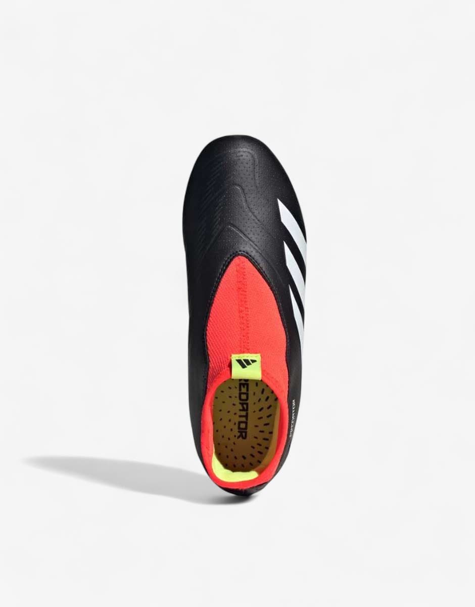 ADIDAS Predator 24 League Laceless Firm Ground Boots Black/Red — снимка 5