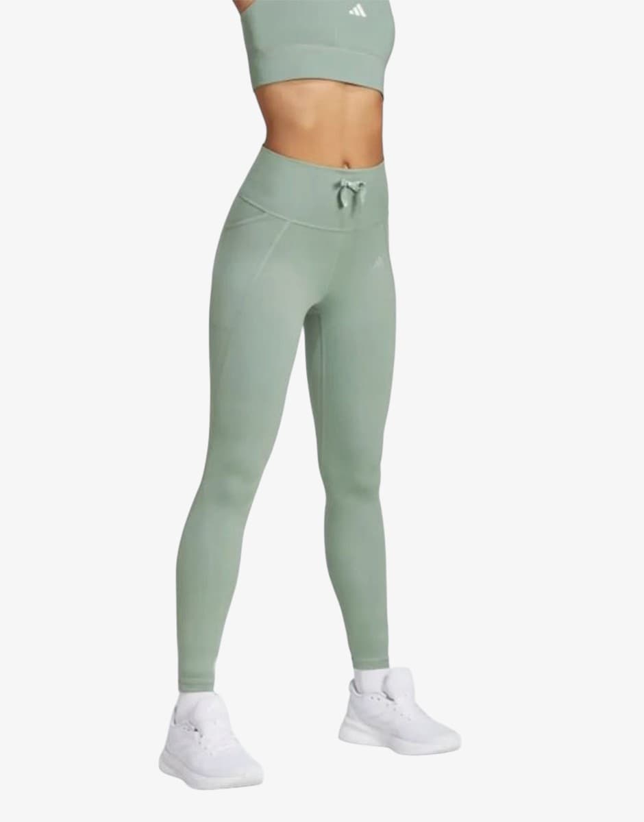 ADIDAS Running Essentials 7-8 Leggings Green — снимка 3