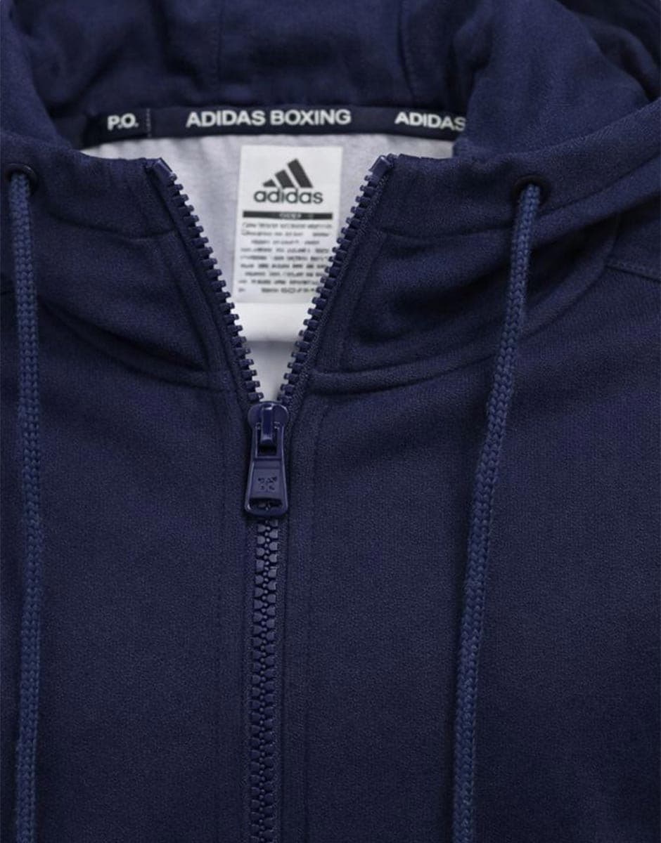 ADIDAS Stack Logo On Left Sleeve Hoodie Blue — снимка 4