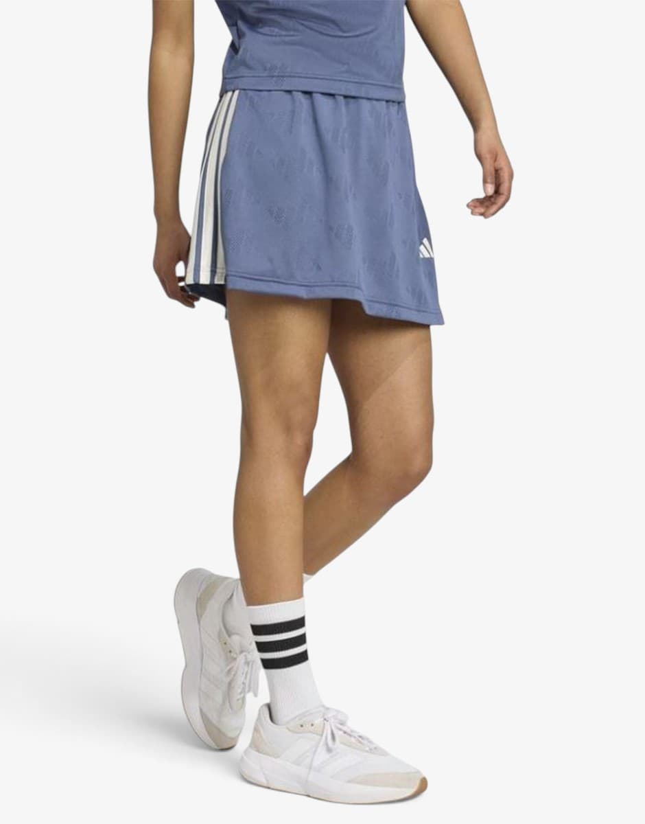 ADIDAS Stadium 3-Stripes Tennis Skirt With Short Blue