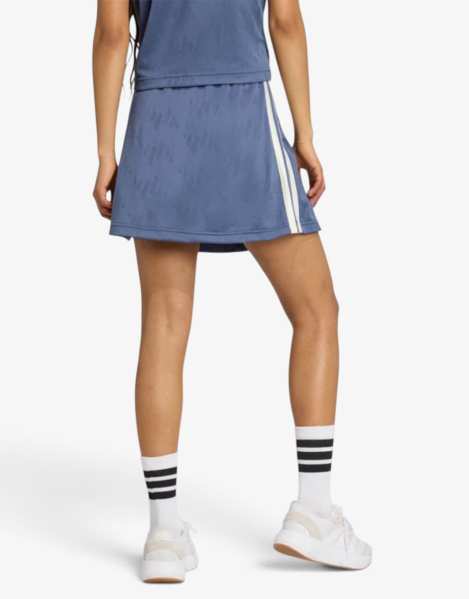 ADIDAS Stadium 3-Stripes Tennis Skirt With Short Blue — снимка 2