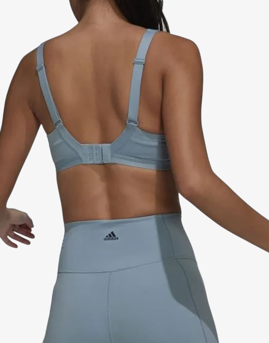 ADIDAS TLRD Impact Luxe Training High-Support Bra Blue — снимка 2