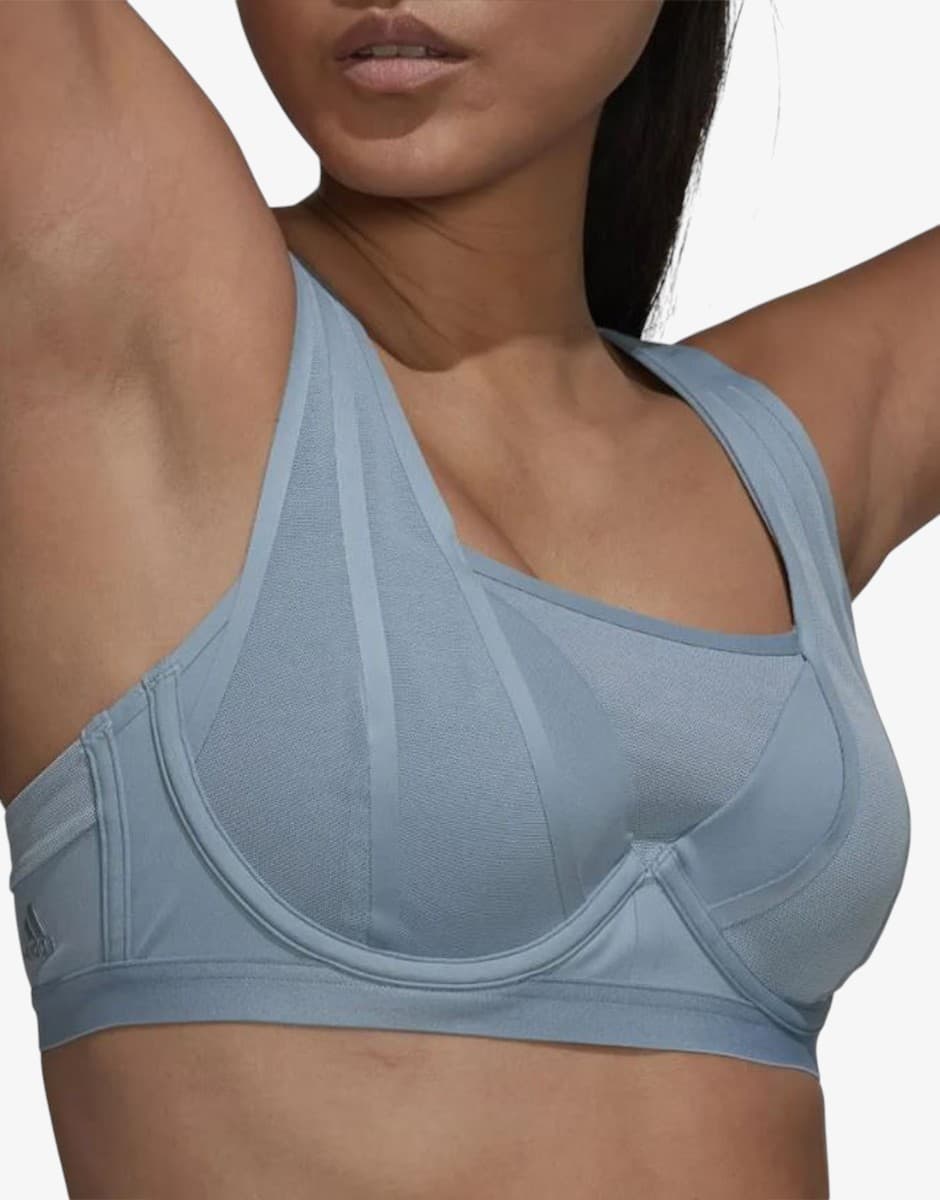ADIDAS TLRD Impact Luxe Training High-Support Bra Blue — снимка 3
