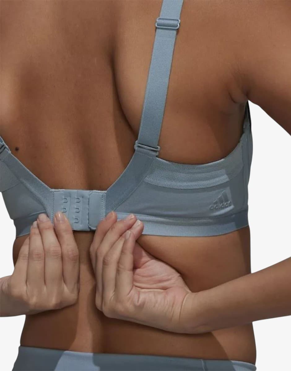 ADIDAS TLRD Impact Luxe Training High-Support Bra Blue — снимка 4