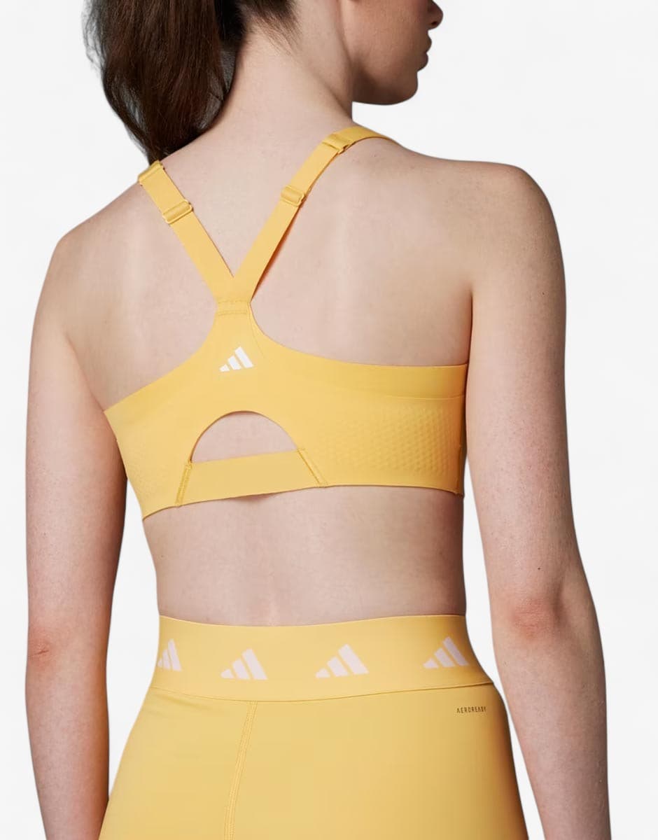 ADIDAS Tailored Impact Luxe High-Support Zip Bra Yellow — view 2