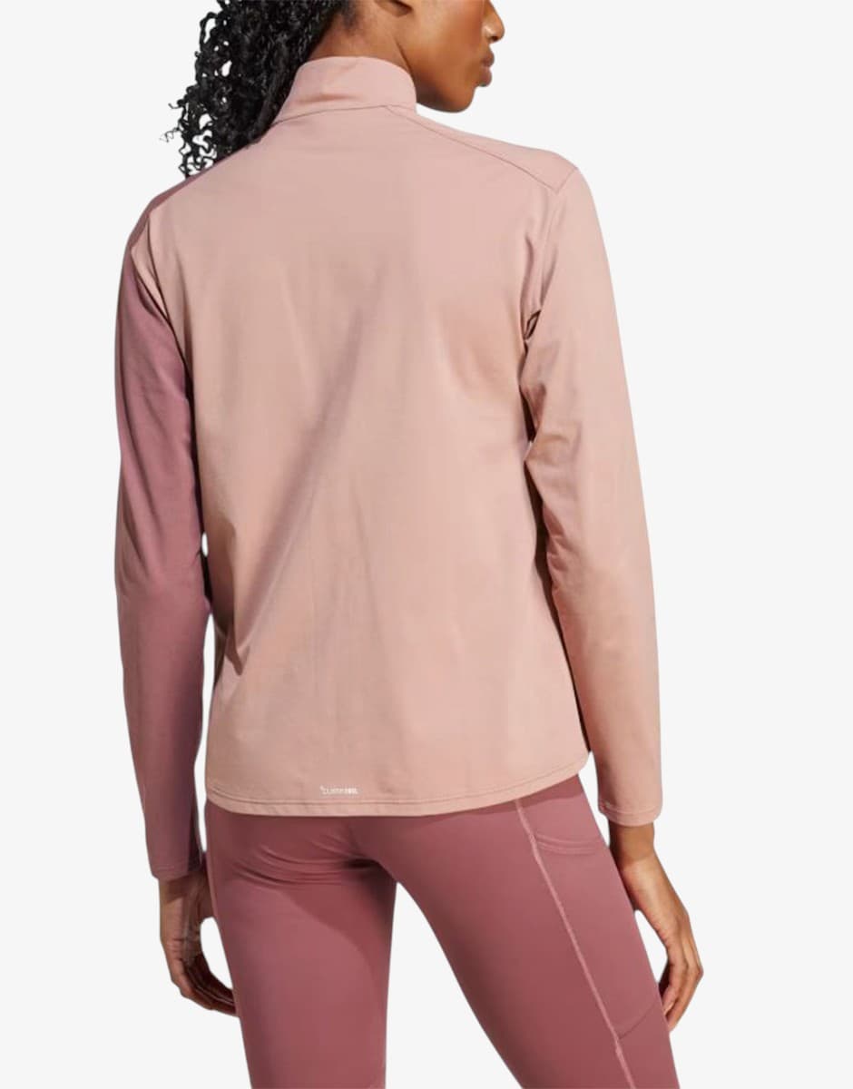 ADIDAS Terrex Multi Climacool 1-2 Zip Long Sleeve Top Pink — снимка 2
