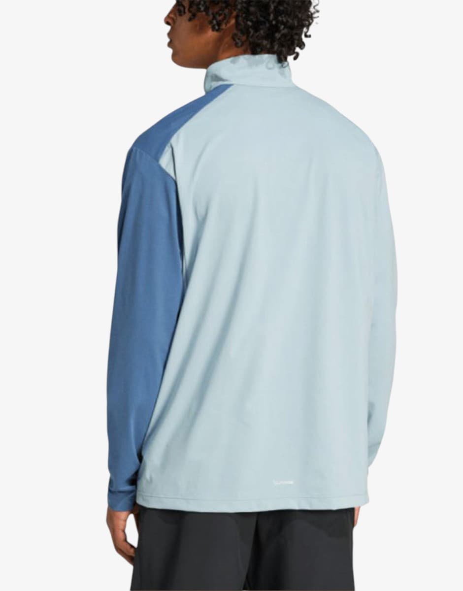 ADIDAS Terrex Multi Climacool 1/2 Zip Long Sleeve Top Blue — снимка 2