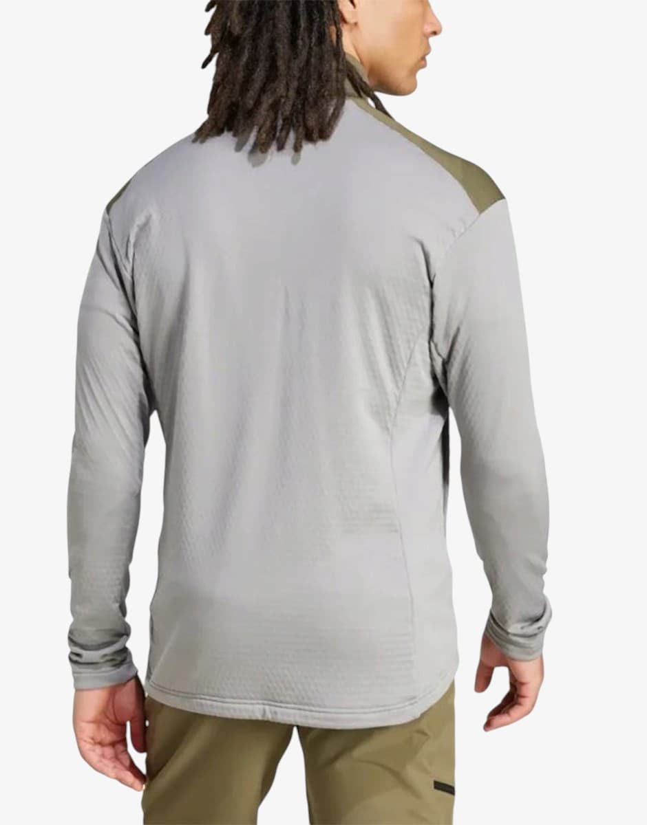 ADIDAS Terrex Multi Light Fleece Full-Zip Grey/Green — снимка 2