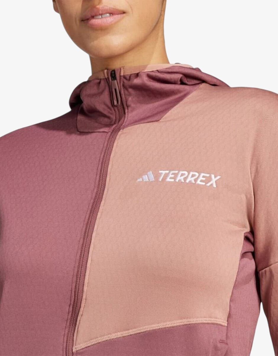 ADIDAS Terrex Xperior Climawarm Light Fleece Hooded Pink — снимка 4