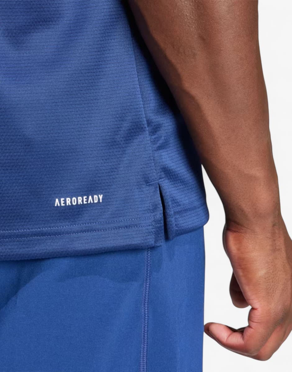 ADIDAS Train Essentials Training Polo Dark Blue — view 3