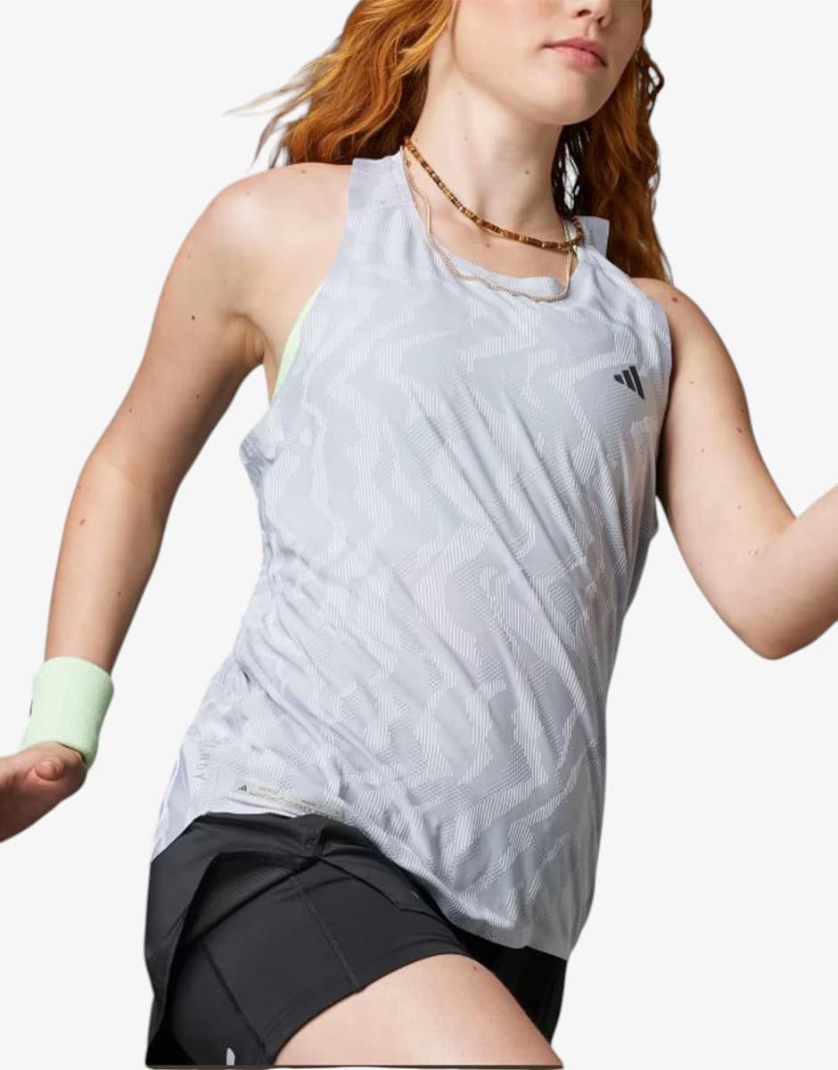 ADIDAS Ultimate HEAT RDY Engineered Running Tank Top Gray — снимка 3