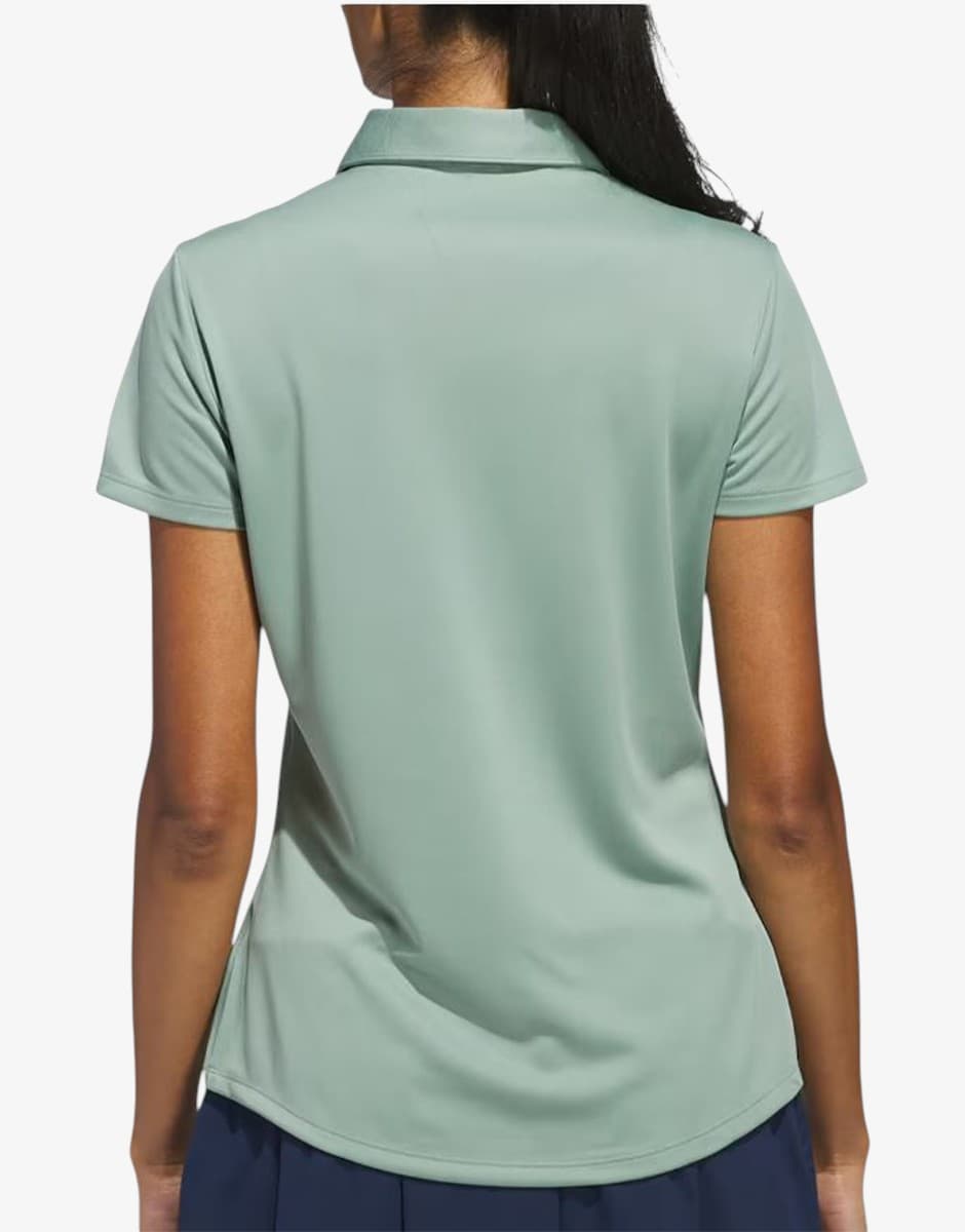 ADIDAS Women's Solid Performance Short Sleeve Polo Shirt Green — снимка 2