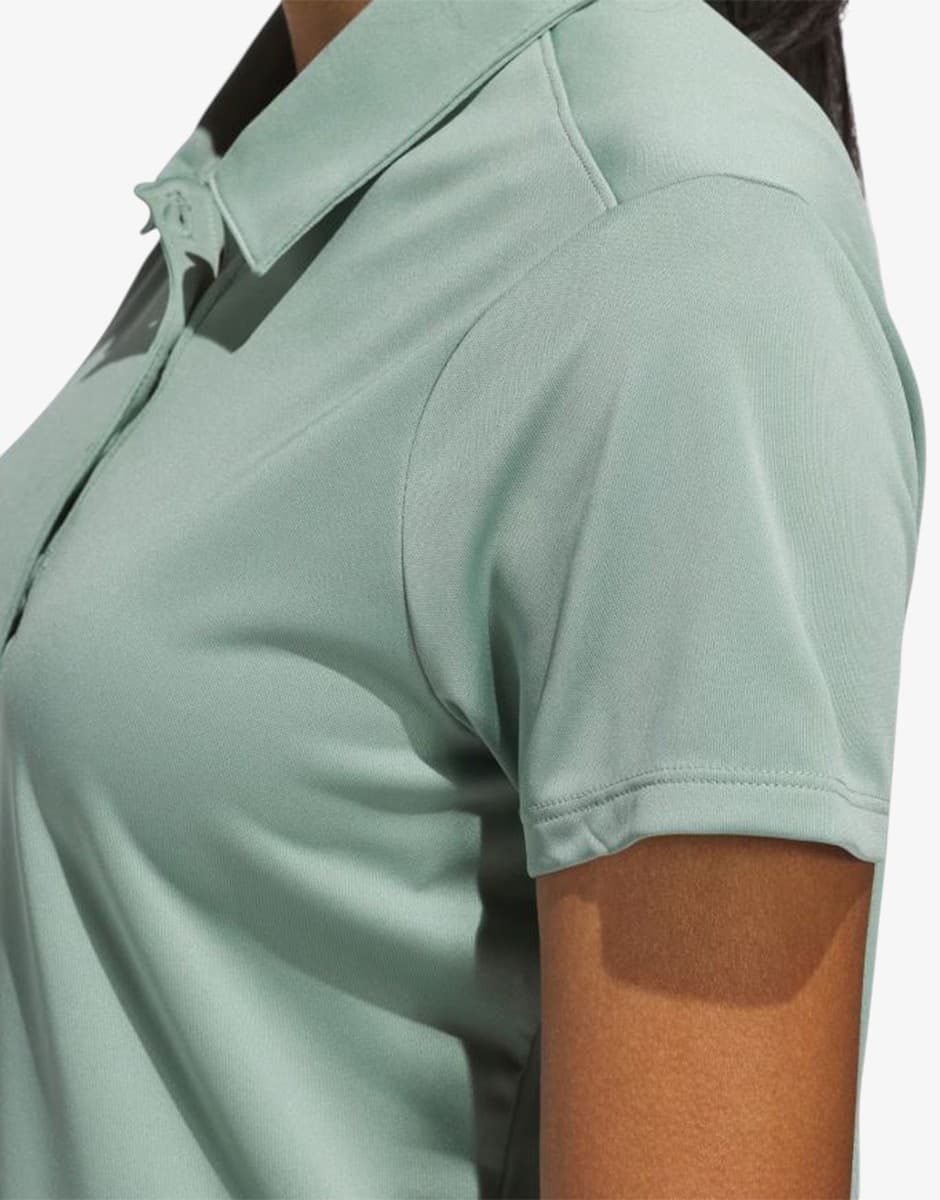 ADIDAS Women's Solid Performance Short Sleeve Polo Shirt Green — снимка 4