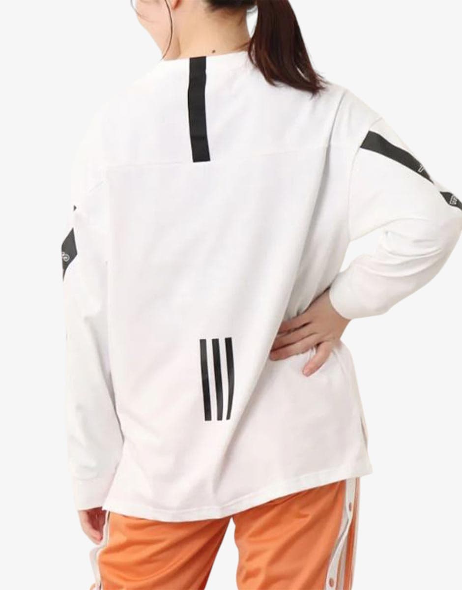 ADIDAS Wording Long-Sleeve Sweatshirt White — снимка 2