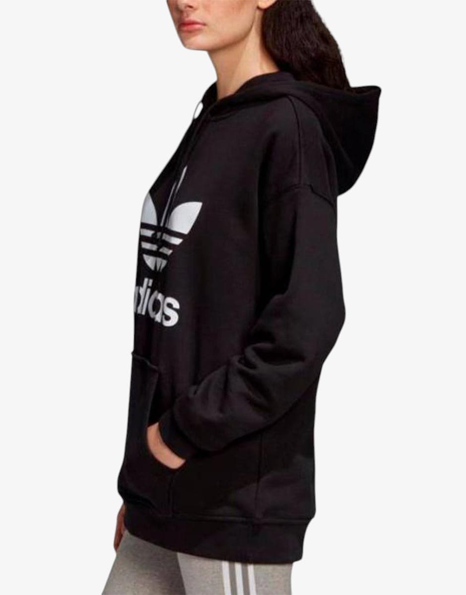 ADIDAS Аdicolor Trefoil Regular Fit Hoodie Black — снимка 3