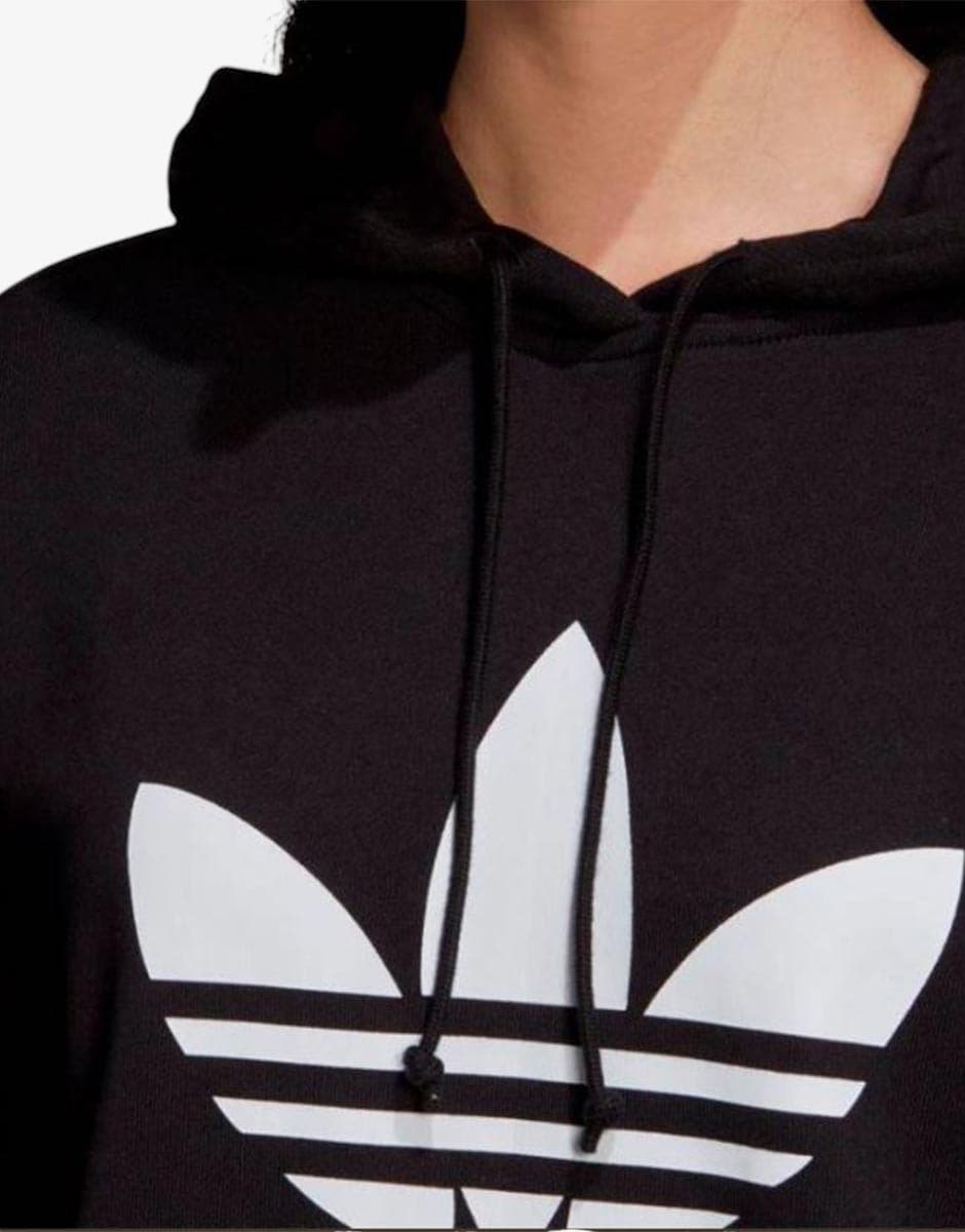 ADIDAS Аdicolor Trefoil Regular Fit Hoodie Black — снимка 4